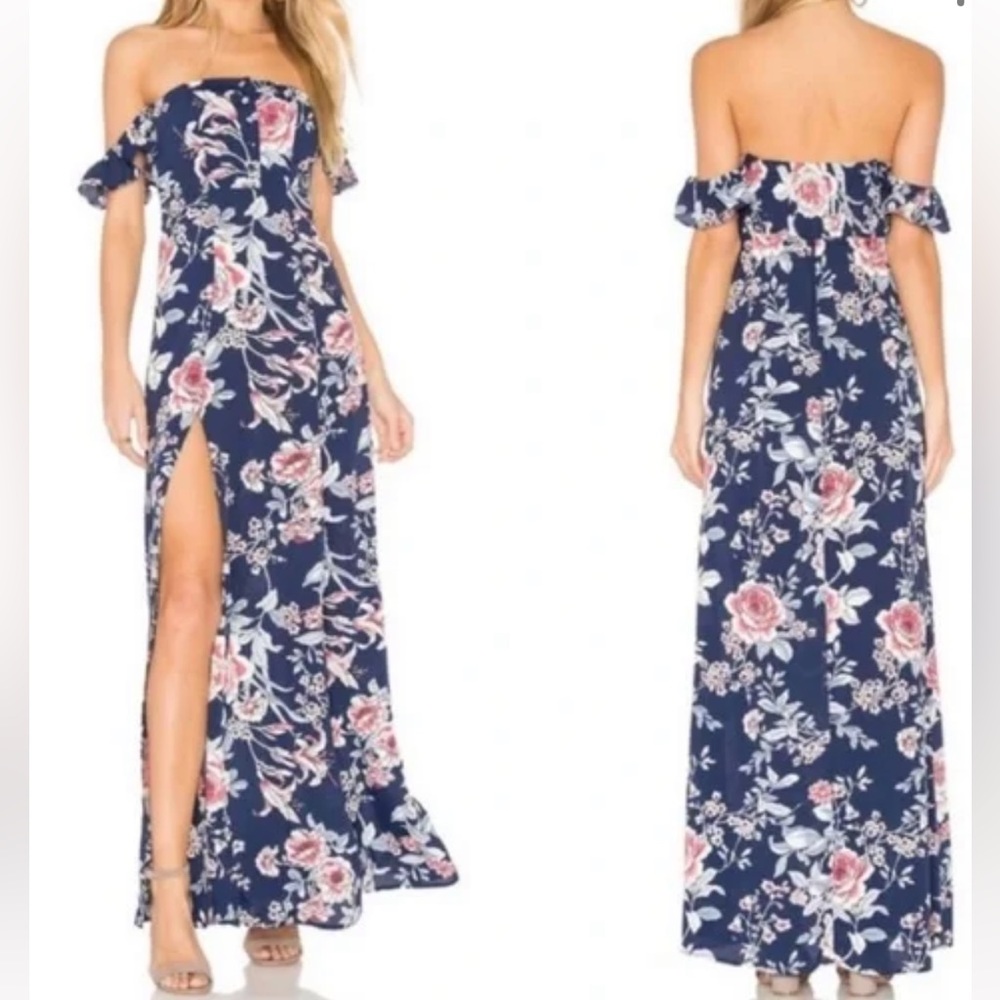 Flynn Skye Bardot maxi dress with slit - Picture 9 of 9